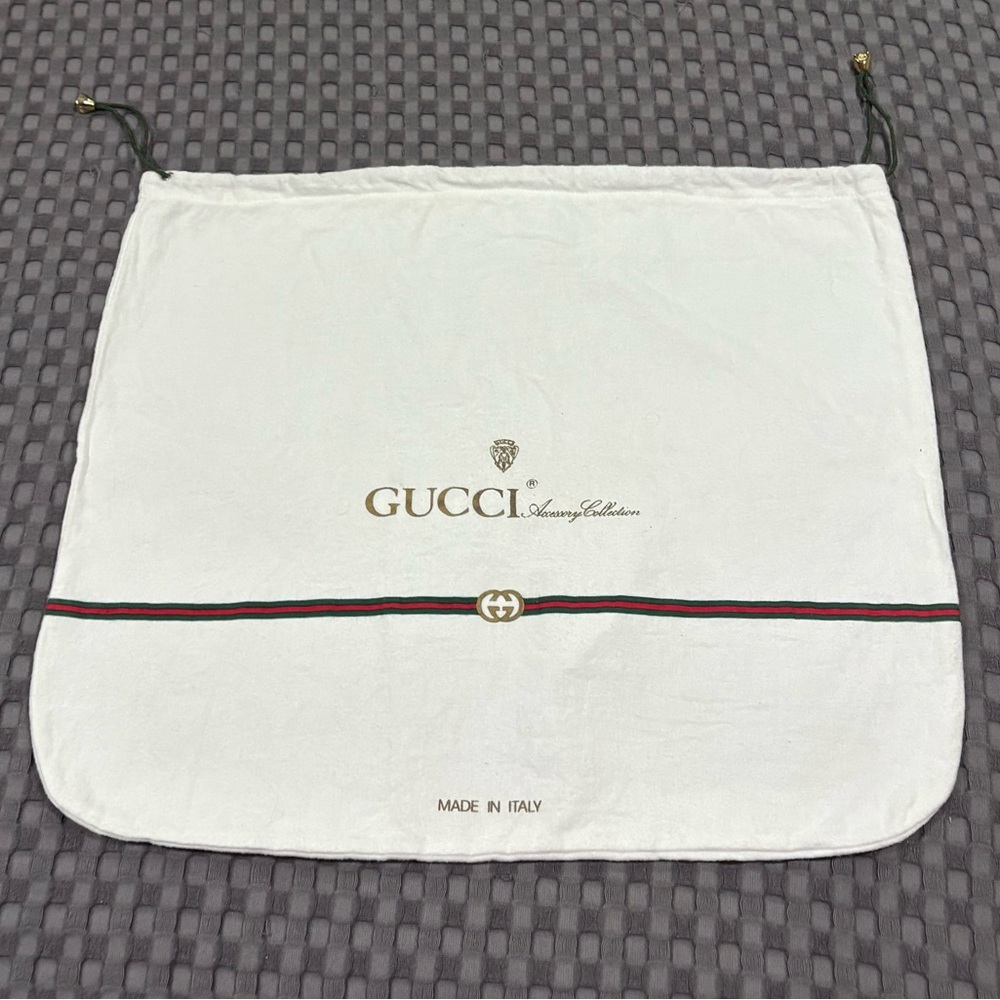 Gucci Dust Bag Soft Fabric Drawstring Made Italy Purse Cover